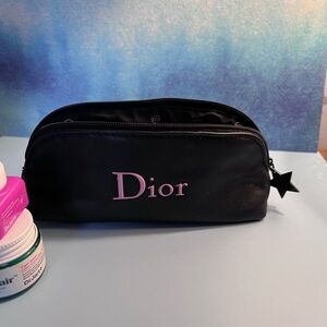 Dior Black and Pink Cosmetic Bag